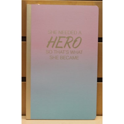 CC -  Journal -Journal She Needs a Hero Pink Teal<BR>「彼女はヒーローを必要としている」（ピンクティール）日記帳