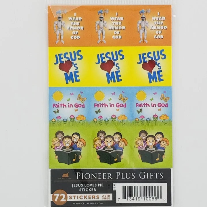 CF - Stickers - Jesus Loves Me<BR>イエス様は私を愛してくださる　ステッカー【日本在庫】