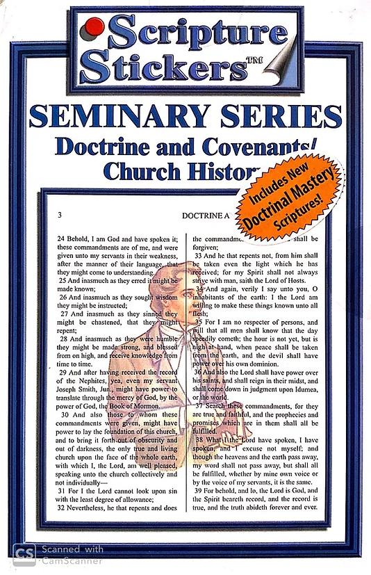 SS - Seminary Mastery-D&C /Church History /25 count<BR>ŵƥåֶ󡦶ˡʥߥʥ꡼ˡץޥ25ˡܺ߸ˡ