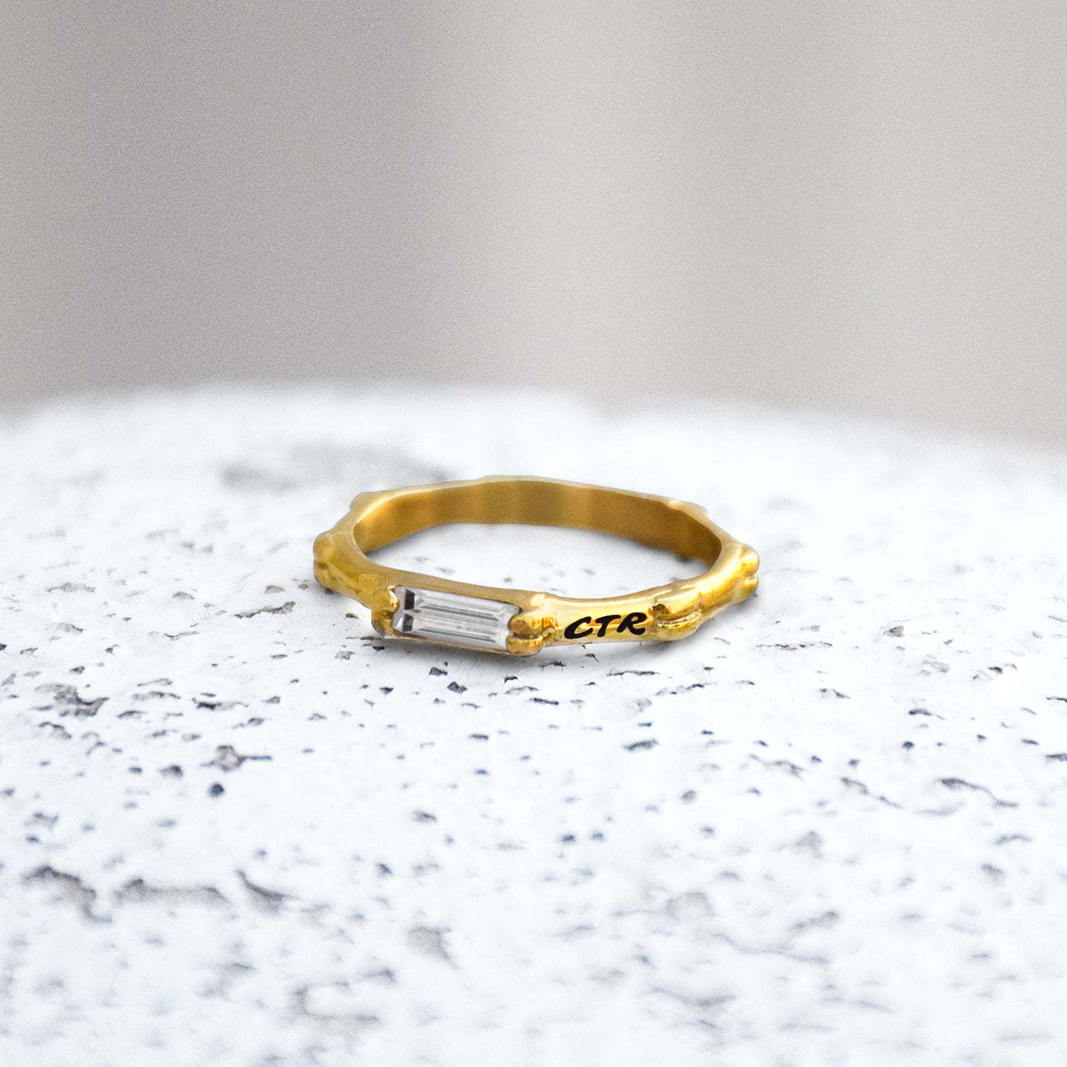 RM - Bamboo Gold Ring - Stainless Steel　<BR>バンブーゴールドリング　ステンレススチール