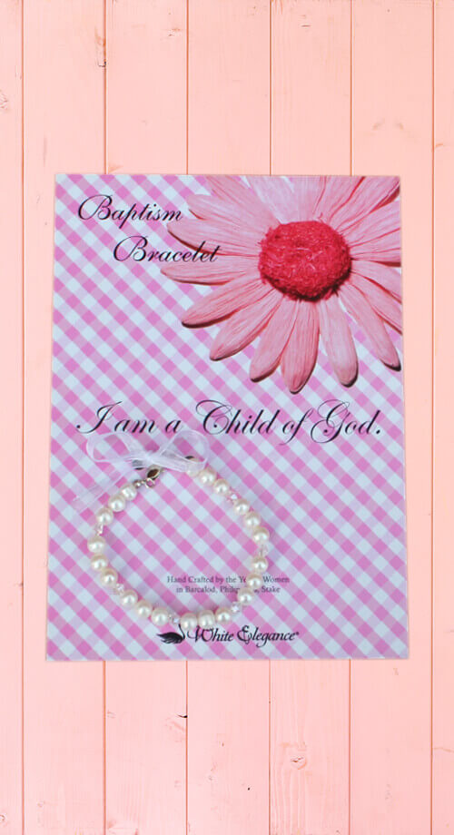WE - Bracelet - Baptism Bracelet, Pearls & Crystals<BR>バプテスマブレスレット（パール＆クリスタル）