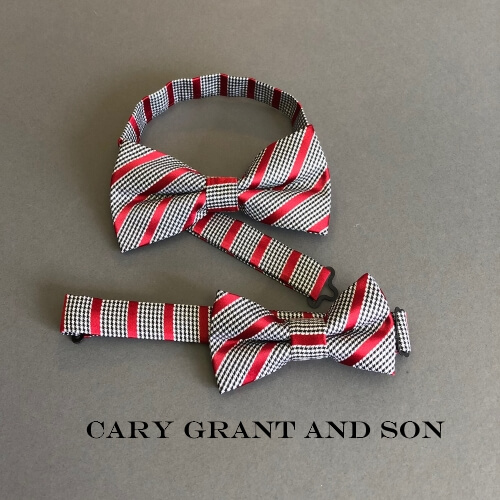 WE - Tie - Dad and Dapper Dan Ties（Carry Grant & Son）<BR>ダッドアンドダッパー・ダンタイ　蝶ネクタイペア（ケーリー・グラントアンドサンデザイン）