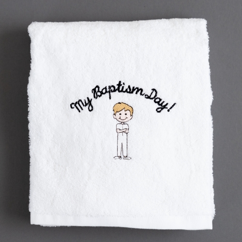 RM - Towel - Boys Baptism Towel-Blonde<BR>Хץƥޥ (ˤλҡ֥)
