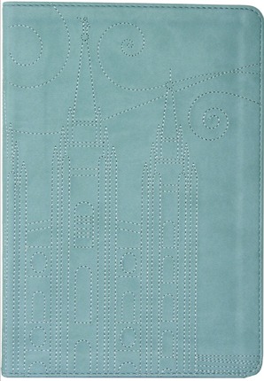 CC - Journal - Stitched Temple Journal - Blue (Soft Padded Cover)