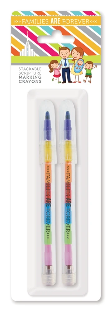 CF - Crayons - Families Are Forever - Crayons - Stackable - 2pk <BR>積み重ねられるクレヨン 「家族は永遠です」(２本入り)【日本在庫商品】