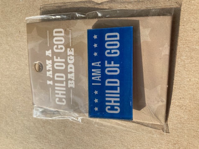 CF - Badge - I am a Child of God （Dark Blue）<BR>バッヂ かみのこです (ダークブルー)【日本在庫あり】