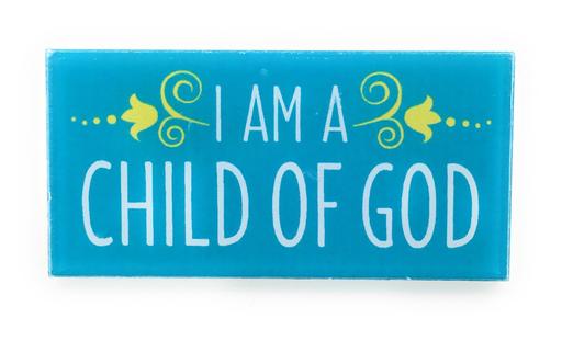 CF - Badge - I am a Child of God （Blue）<BR>バッヂ かみのこです (ブルー)【日本在庫あり】