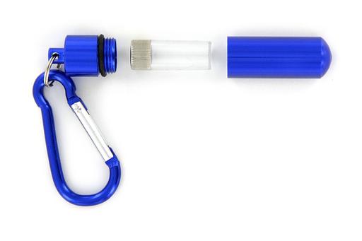 CF - Oil Vial - Oil Vial with Carabiner (blue) <BR>カラビナフック付きオイルケース (青)【日本在庫商品】