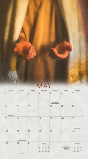 AF - 2022 Eva Koleva Timothy Calendar - The Lord is My Light<BR>2022年カレンダー エバ・コレバ・テモテ画　The Lord is My Light（主は光。）＜壁掛け＞