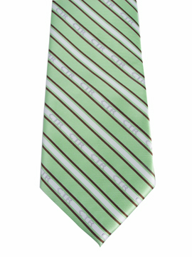 RM - Tie - CTR Men's Striped Green/Brown<BR>CTRllN^C/XgCvO[&uE