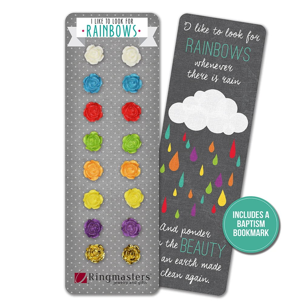 RM - Bookmark - Baptism Rainbow Earrings & Bookmark<BR/>バプテスマの虹イヤリング＆しおり　セット