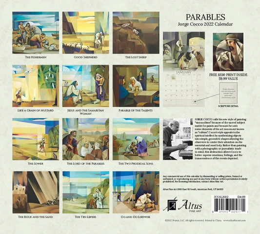 AF - 2022 Jorge Cocco Calendar - Parables<BR>2022年カレンダー ジョージ・コッコ　画　Parables（たとえ話。）＜壁掛け＞