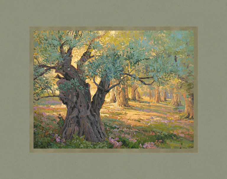 AF -8x10 - Print -Gethsemane Prayer Garden by Linda Curley Christensen - 8x10 print matted to 11x14ܺ߸ˡ