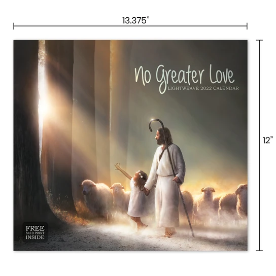 AF - 2022 Lightweave Calendar - No Greater Love<BR>2022年カレンダー ケルシー　アンド　ジェシー　ライトウェーヴ　画　No Greater Love（これ以上の愛はない。）＜壁掛け＞