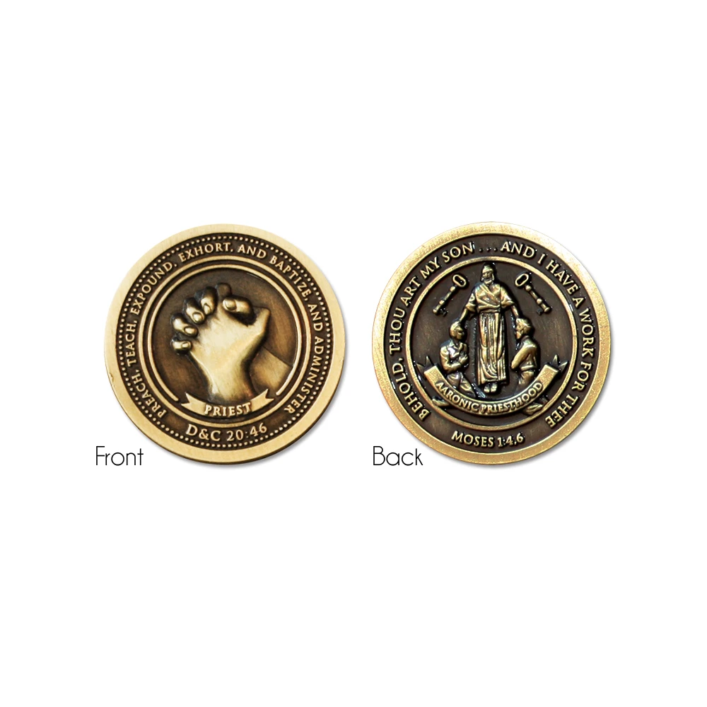 RM - Coin - YOUNG MEN Challenge Coin<BR/> 若い男性チャレンジコイン（祭司）
