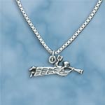 MS - Necklace - Flying Angel Pendant w/18" Box Chain Necklace<BR>天使モロナイ ネックレス(シルバー925)【日本在庫商品】