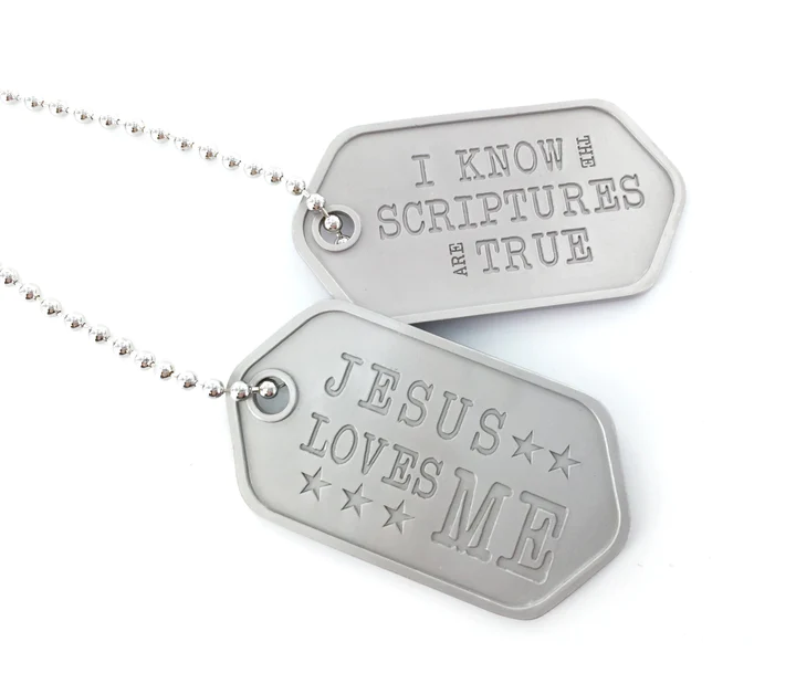CF - Dog Tags - I Know the Scriptures Are True - Dog Tags<br>「わたしは聖文が真実であることを知っています」ドッグタグネックレス