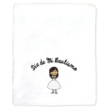 RM - Towel - My Baptism Day Hispanic Girl Towel <br> マイバプテスマデイ タオル　（女の子・ヒスパニック)