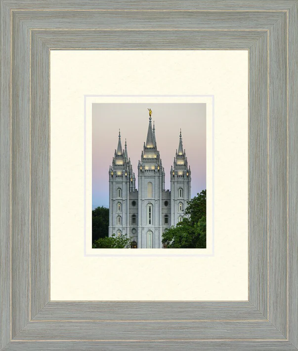 AF -11x13 Framed - Salt Lake Temple - Morning 11x13 matted and framed paper print by Scott Jarvie<BR>1113 ե졼֥ȥ졼-īסʿ̸ܺ߸˸¤