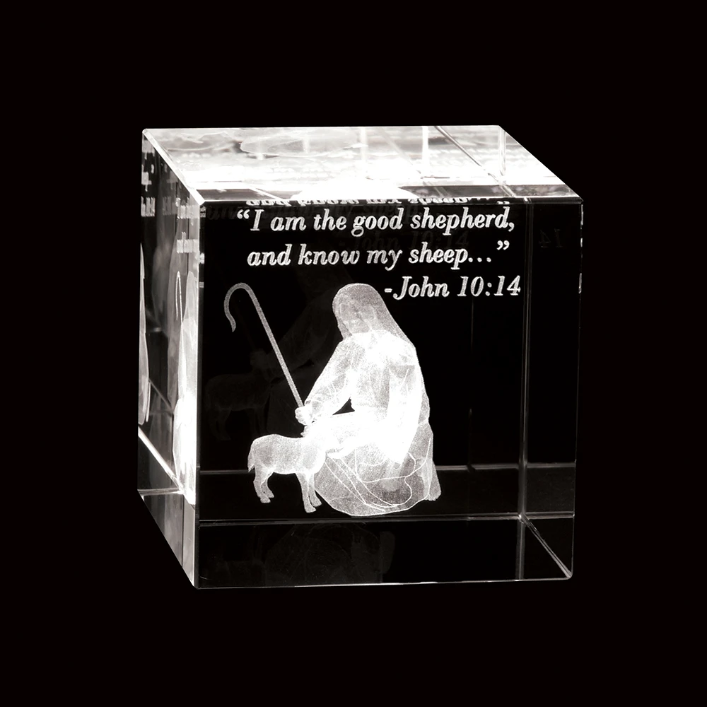 RM - Crystal Cube - The Good Shepherd  <BR/>「良い羊飼い」クリスタルキューブ