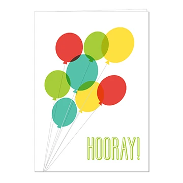 RM - Greeting Card  - Baptism Balloons<BR>カード - バプテスマの風船（封筒なし）