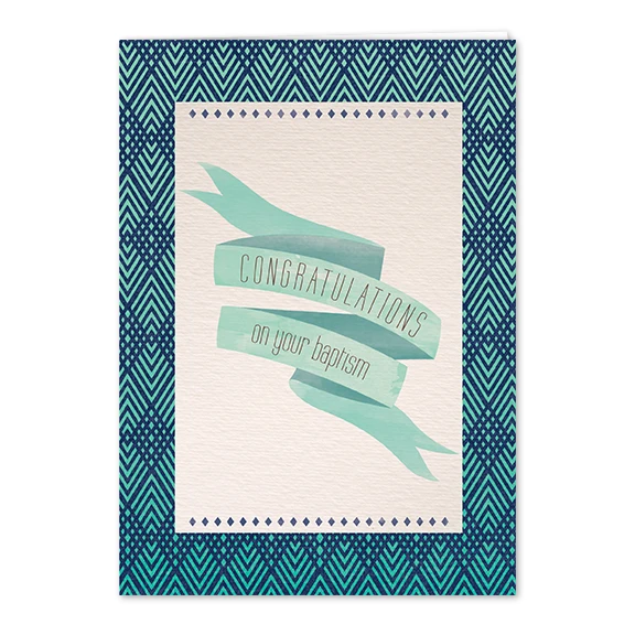 RM - Greeting Card  - Teal Adult Baptism <BR> - ͸Хץƥޥɡʤˡܺ߸ˡ