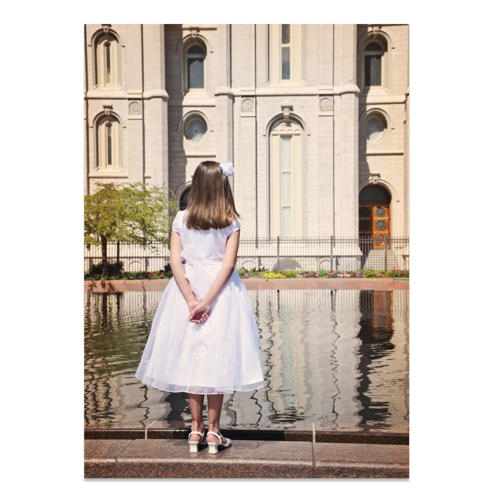 RM - Greeting Card  - Reflection Girl Baptism Card  <BR>カード - 反射〜女の子向けバプテスマカード〜（封筒なし）