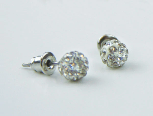 CF - Earrings - Baptism - Earrings - White Sparkle<BR>򤯵