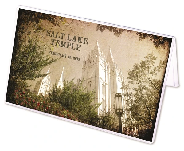 CF - Recommend Holder - Salt Lake Temple - Temple Recommend Holder - Vintage<BR>神殿推薦状ケース - ソルトレーク神殿（ビンテージ）
