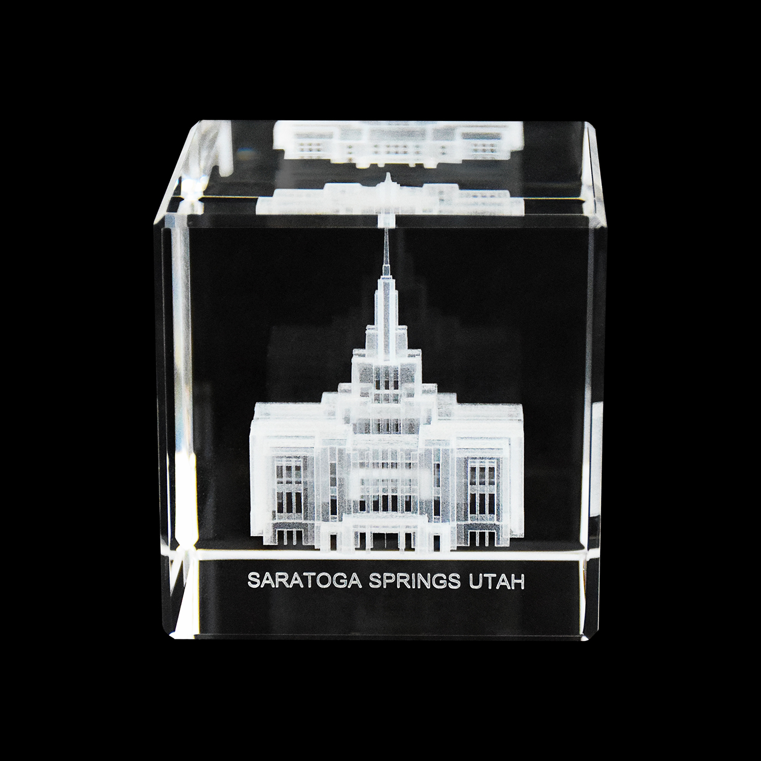 RM - Temple Crystal Cube - SARATOGA SPRINGS UTAH TEMPLE CUBE   <BR/>֥ȥץ󥰥¡ץꥹ륭塼